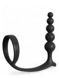Ass-Gasm - Cockring con Anal Beads Nero