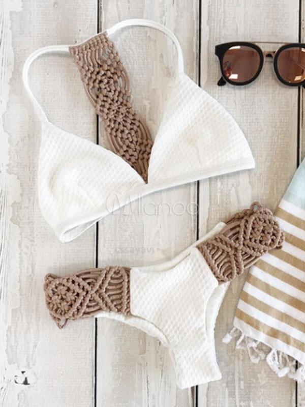 Bikini tessuto Bianco Cotone