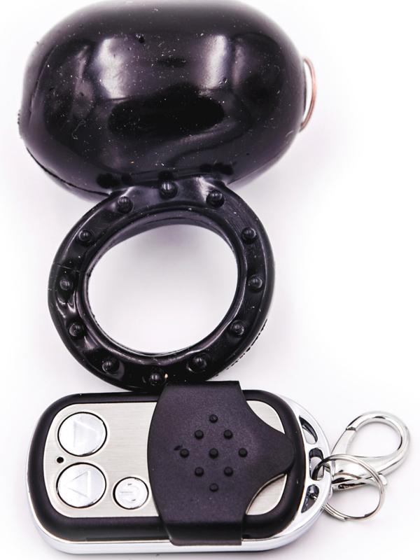 Spirit - Cock ring vibrante con telecomando Nero