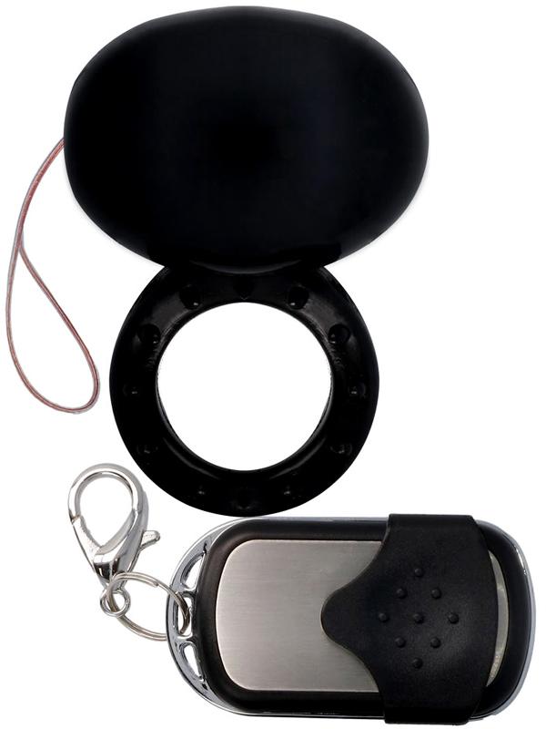 Spirit - Cock ring vibrante con telecomando Nero
