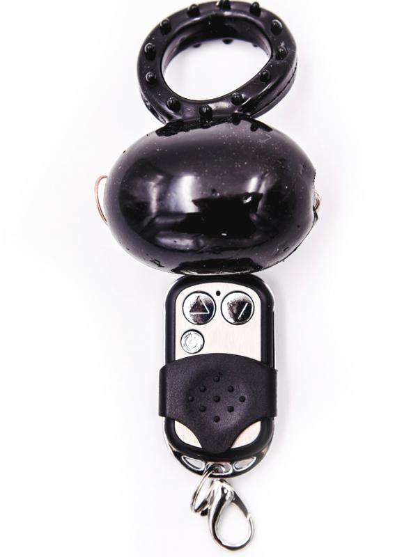 Spirit - Cock ring vibrante con telecomando Nero